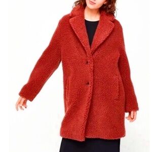 Aritzia Wilfred Teddy Jacket in Red. New. XS